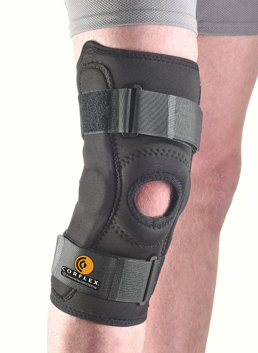 Neoprene Patella Stabilizer With Buttress and Hinge