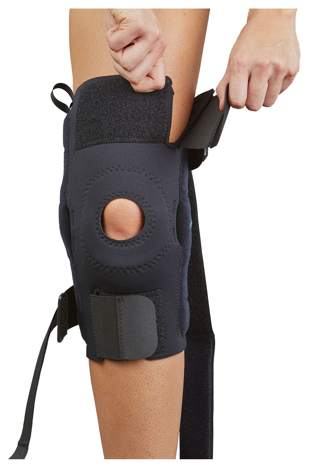 AKS Knee Support with Metal Hinges & Straps – DeGroff Orthopedic Supplies